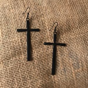 ✨BOGO✨ Black Cross Earrings
